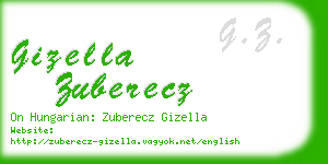 gizella zuberecz business card